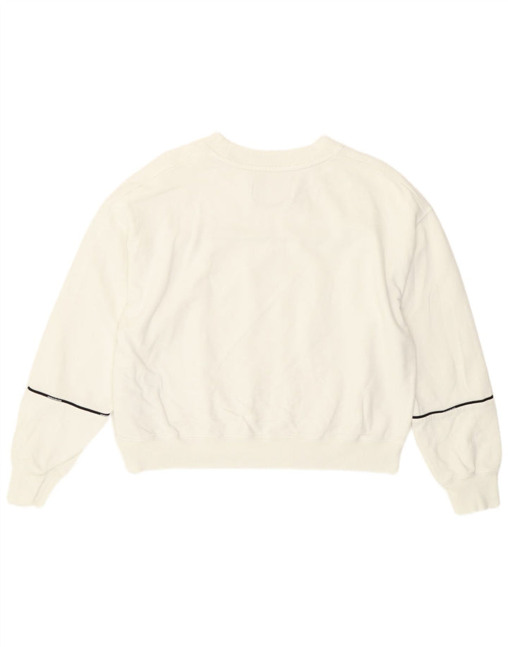 Damska bluza Calvin Klein Crop Sweatshirt UK 14 w średnie białe paski