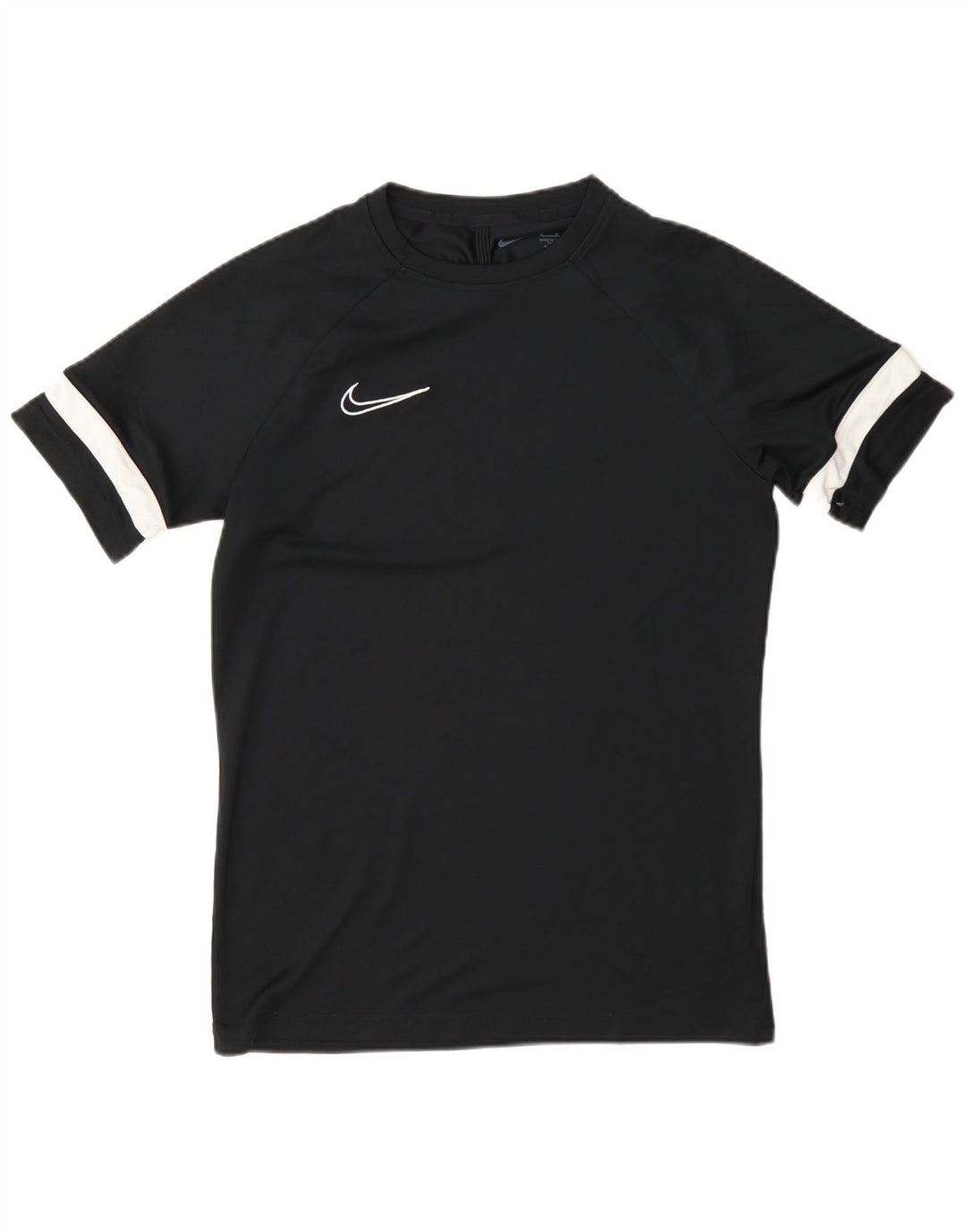 Męski T-shirt Nike Dri Fit Top, średni czarny poliester z blokami kolorów