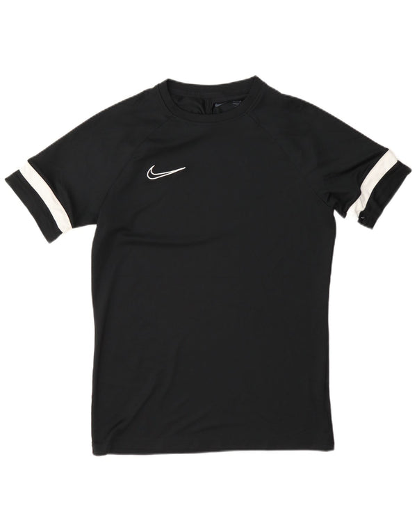 Nike Mens Dri Fit T-Shirt Top Medium Black Colourblock Polyester