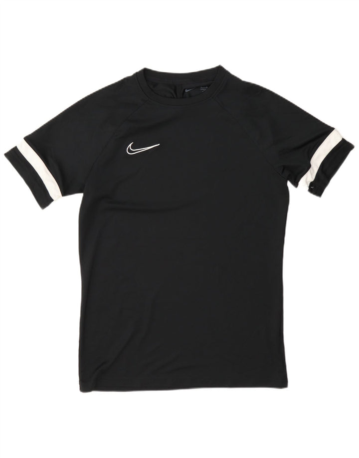 Męski T-shirt Nike Dri Fit Top, średni czarny poliester z blokami kolorów