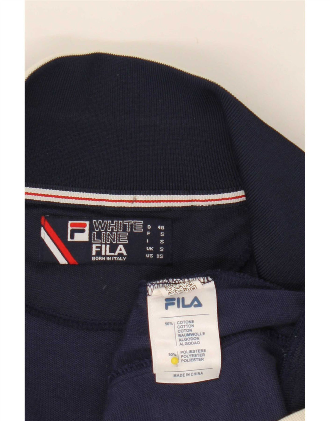 Kurtka męska dresowa Fila, mała, granatowa, bawełniana