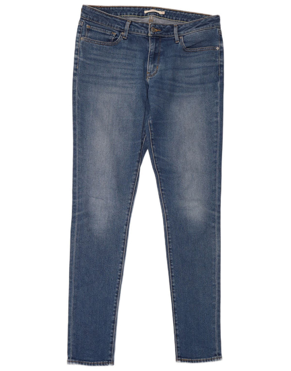 Damskie jeansy Levi's 711 Skinny W30 L34 Niebieskie bawełniane