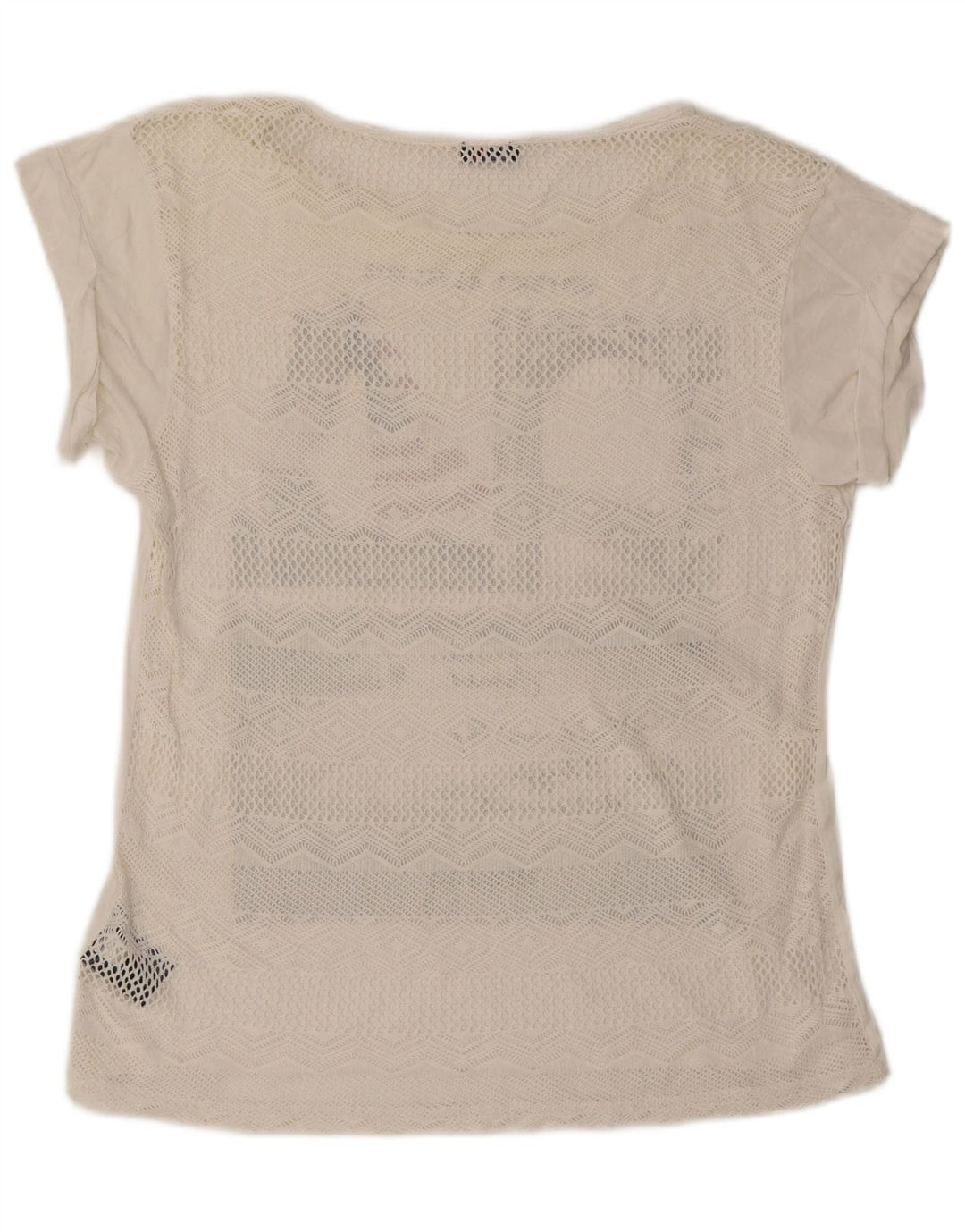 Damska koszulka oversize z grafiką Blauer Top UK 10, mała, biała, bawełniana