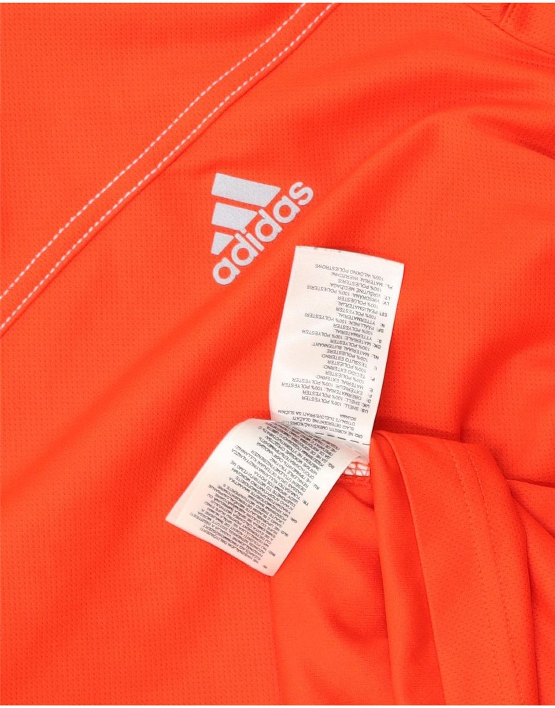 Adidas Męski T-shirt Top Średni Pomarańczowy Poliester