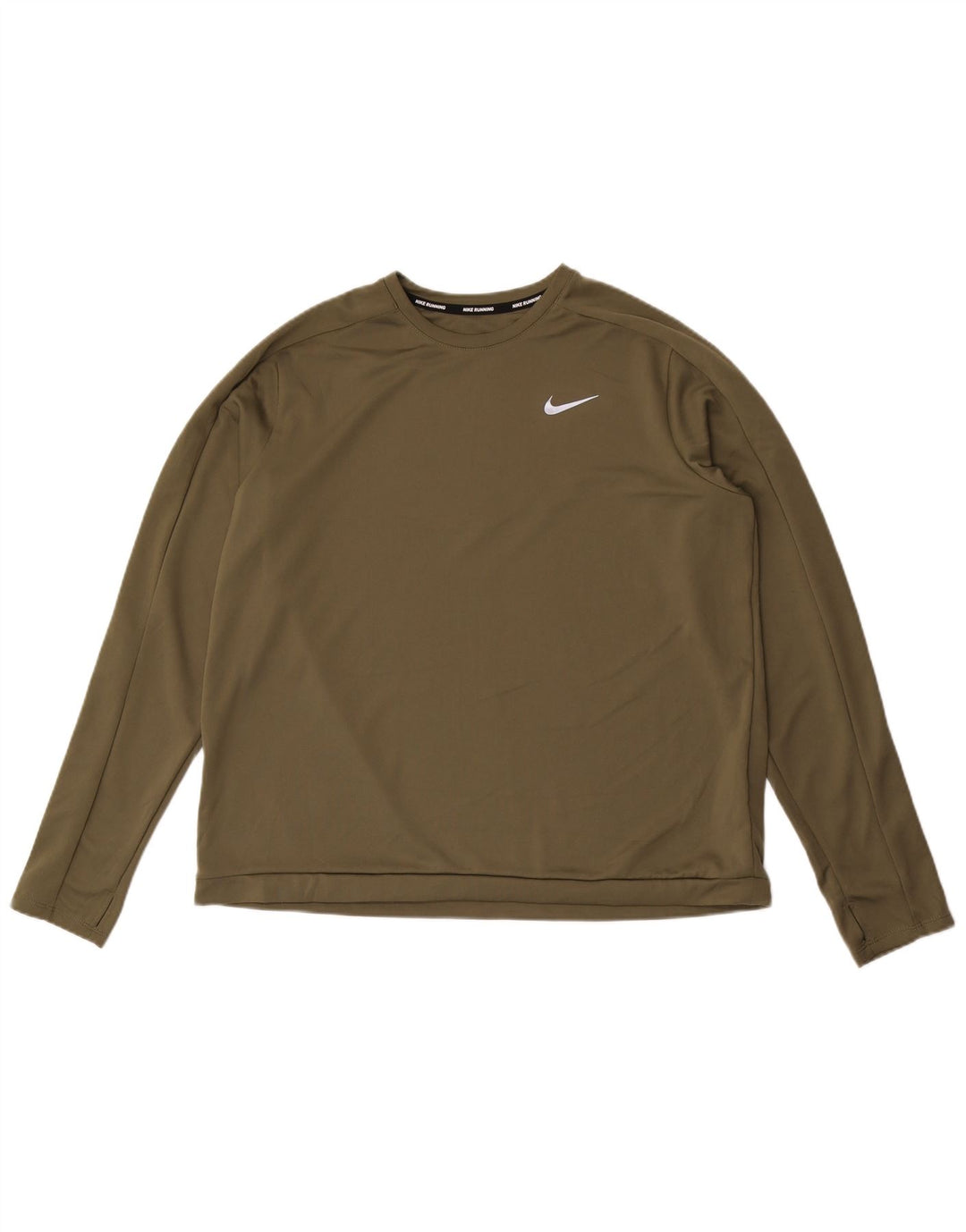 Męska koszulka Nike Dri Fit z długim rękawem, XL, khaki, poliester