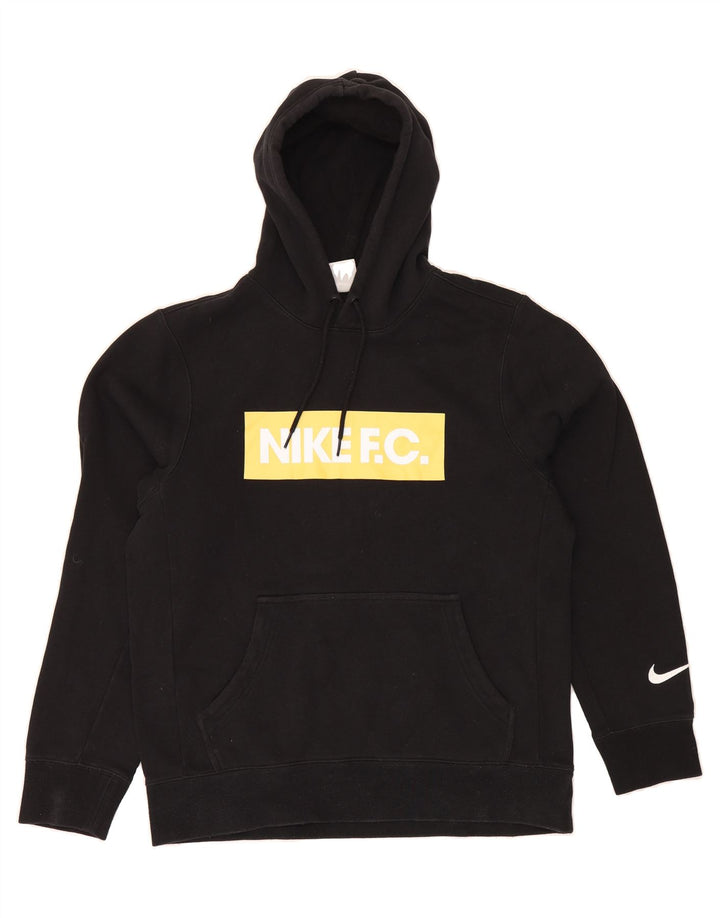 NIKE Mens Graphic Hoodie Jumper Medium Black Cotton Vintage Nike and Second-Hand Nike from Messina Hembry 