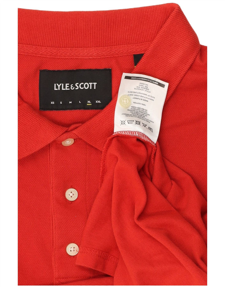 Męska koszulka polo Lyle & Scott XL, czerwona, bawełniana