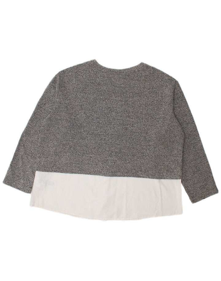 Bluzka damska Marks & Spencer UK 20 2XL Szary, plamkowany poliester