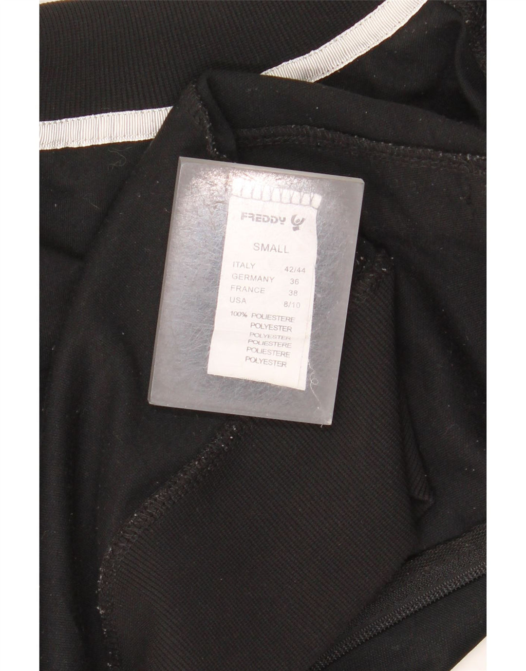 Damska kurtka dresowa Freddy z grafiką UK 10, mała, czarna, poliester