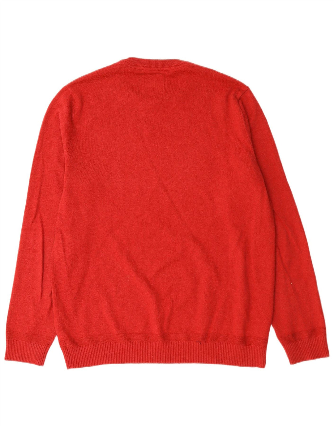 Męski sweter z okrągłym dekoltem Fat Face, duży, czerwony, bawełniany