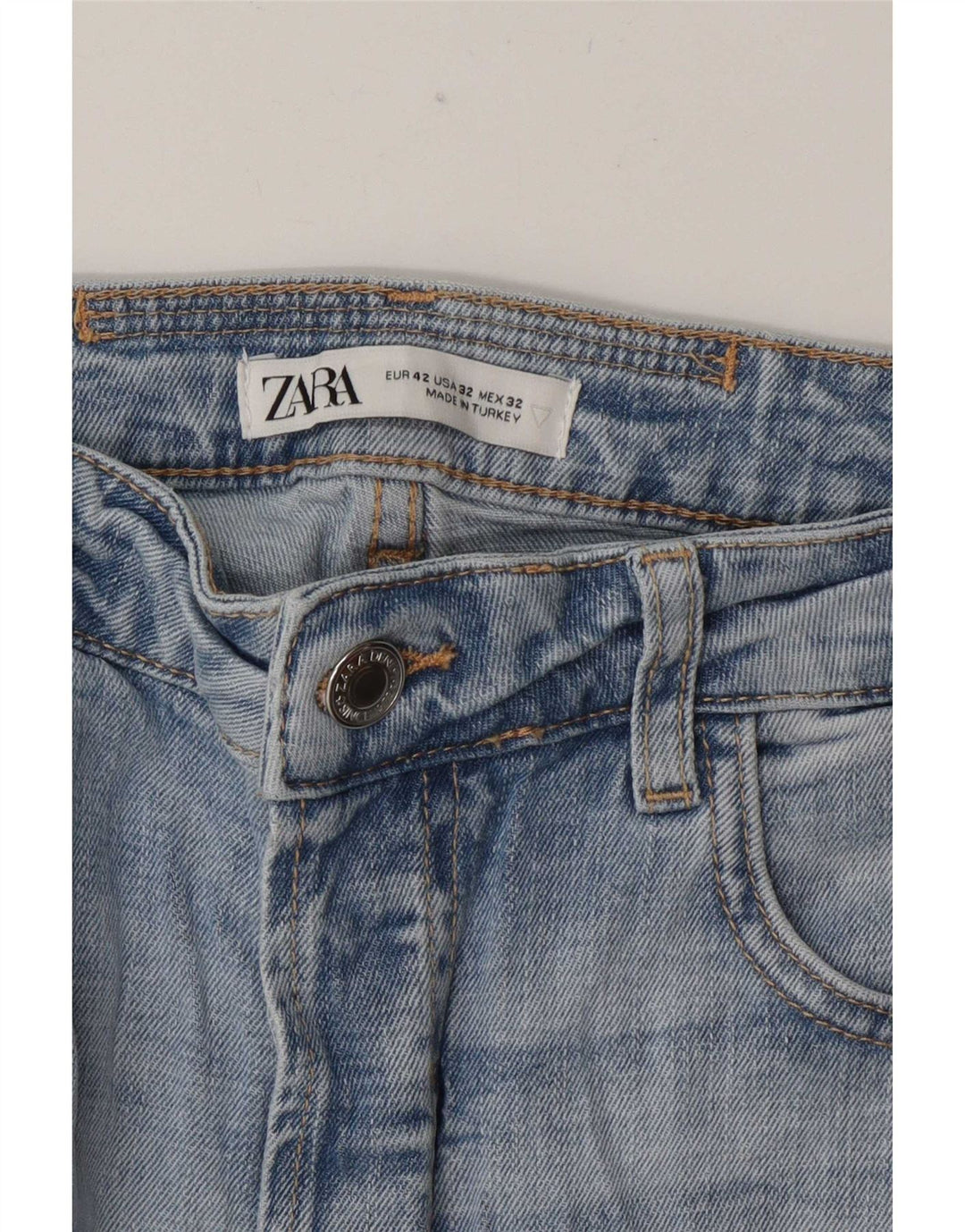 Męskie dżinsy Zara w trudnej sytuacji UE 42 duże W32 L28 niebieskie