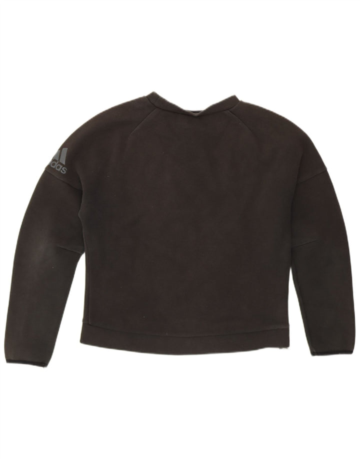 Damska bluza ADIDAS Crop Graphic Jumper UK 12 Medium Black