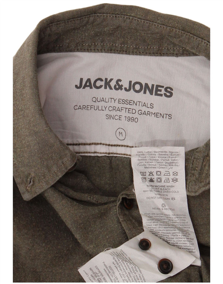 Koszula męska Jack & Jones, średnia, bawełniana khaki