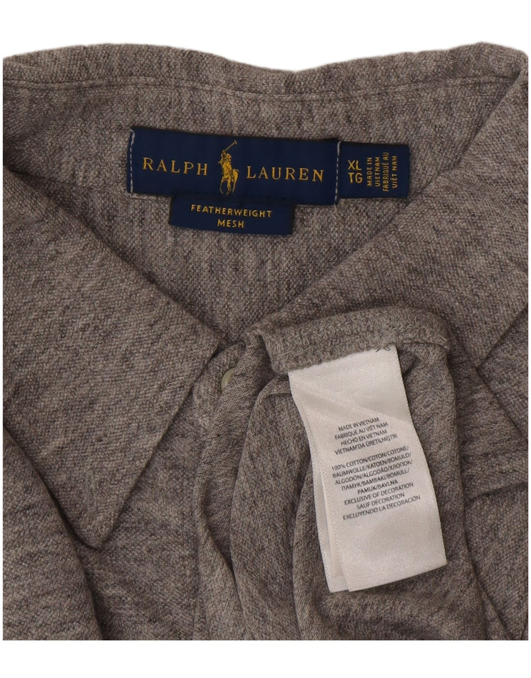 Koszula męska Ralph Lauren XL, szara, bawełniana w plamki