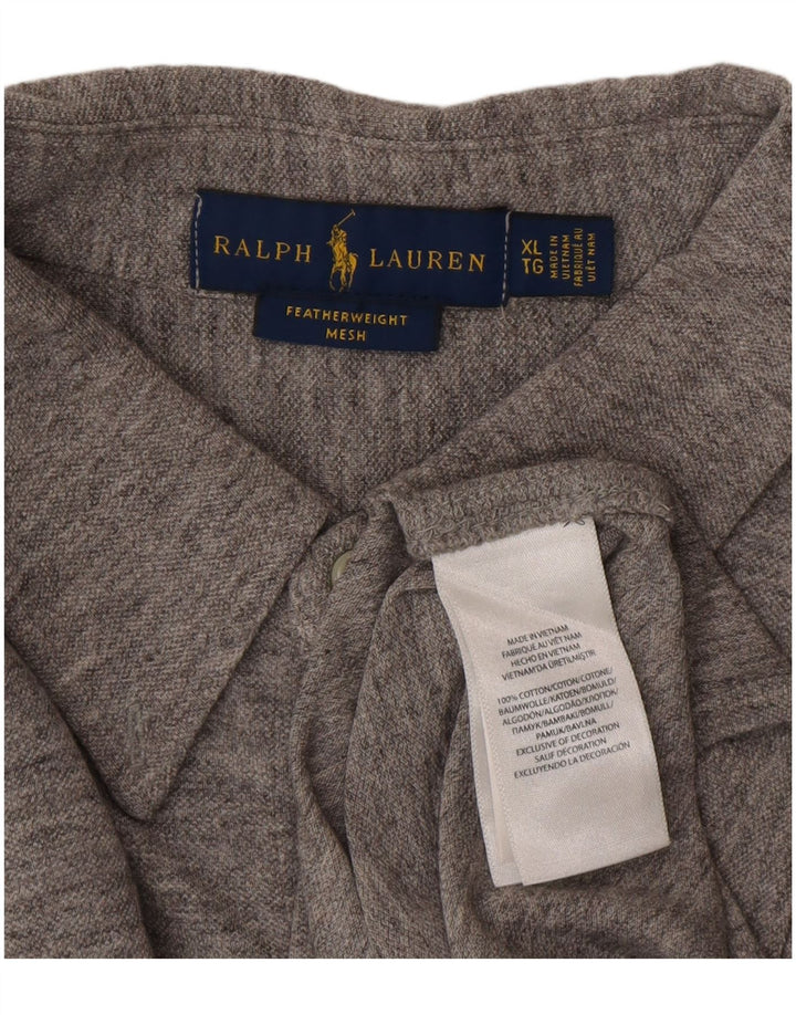 Koszula męska Ralph Lauren XL, szara, bawełniana w plamki