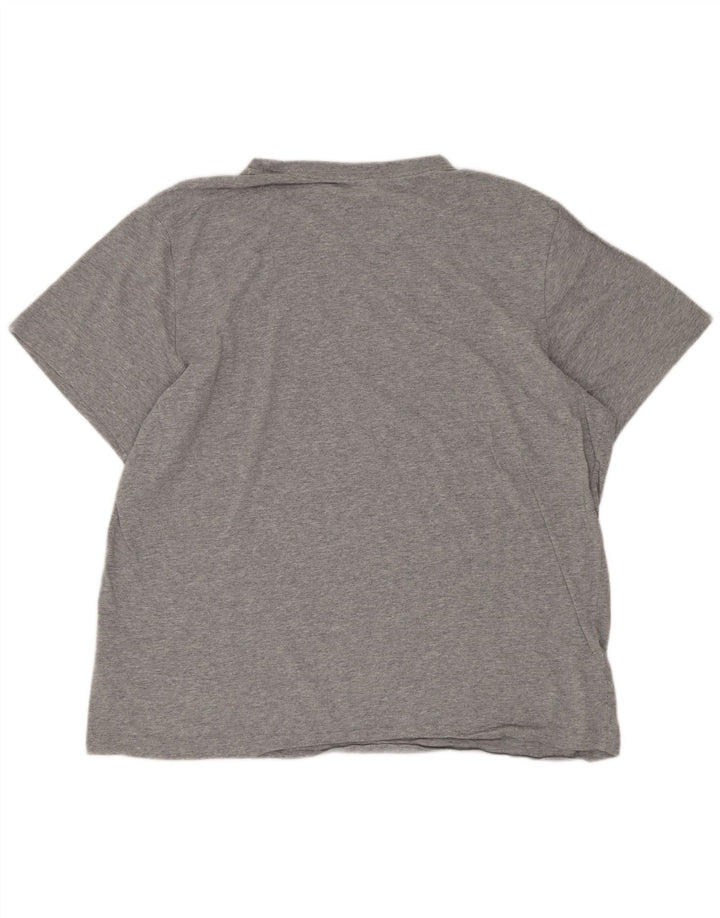 Męski T-shirt Nike Regular, duży, szary, bawełniany