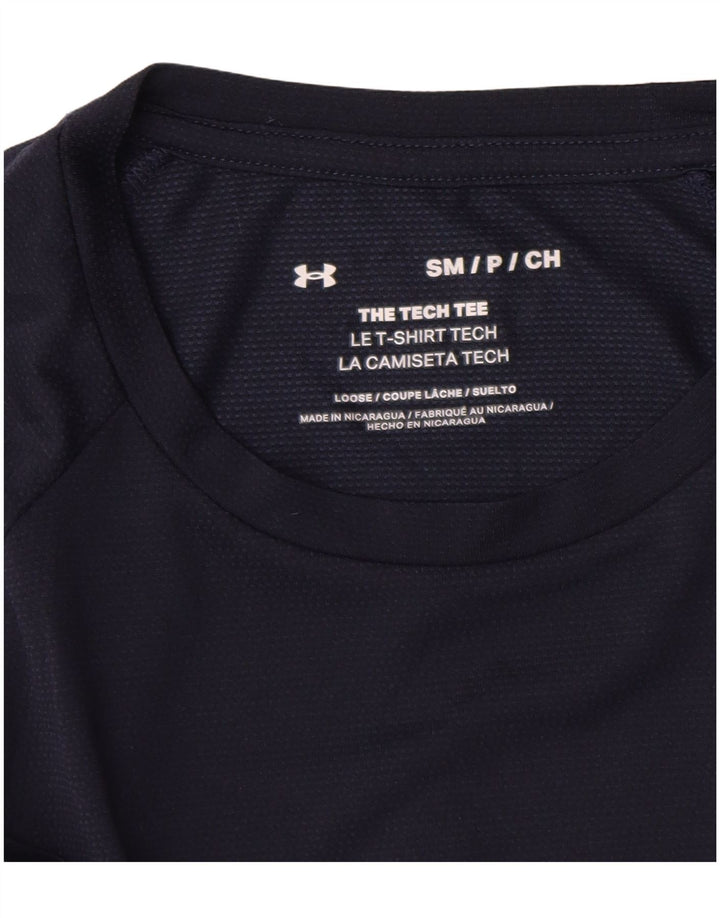 Under Armour Męski T-shirt Top Mały Granatowy Poliester