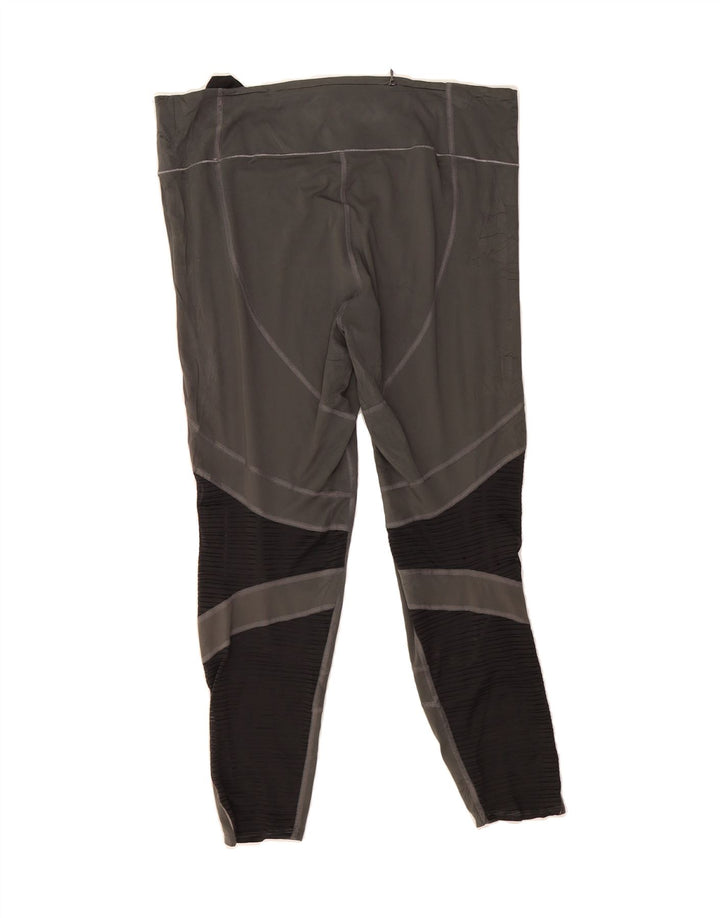 ADIDAS Womens Climacool Leggings UK 16/18 Large Grey Colourblock Vintage Adidas and Second-Hand Adidas from Messina Hembry 