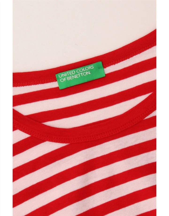 T-shirt damski Benetton Top UK 10 w małe czerwone paski