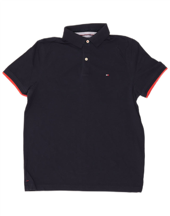 Męska koszulka polo Tommy Hilfiger, mała, granatowa, bawełniana