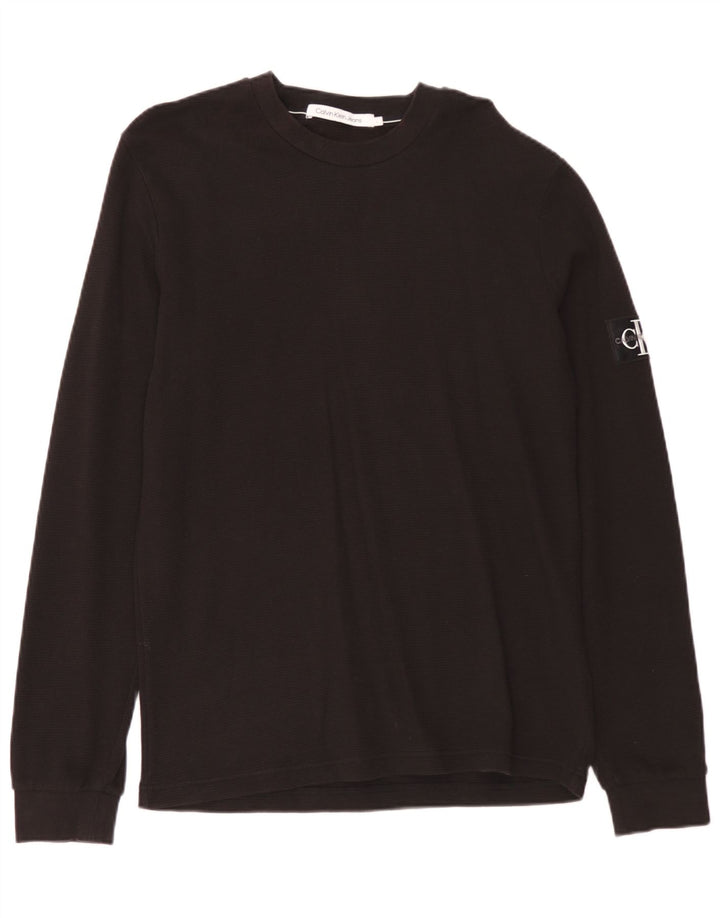 Męski top z długim rękawem Calvin Klein Jeans, duży, brązowy