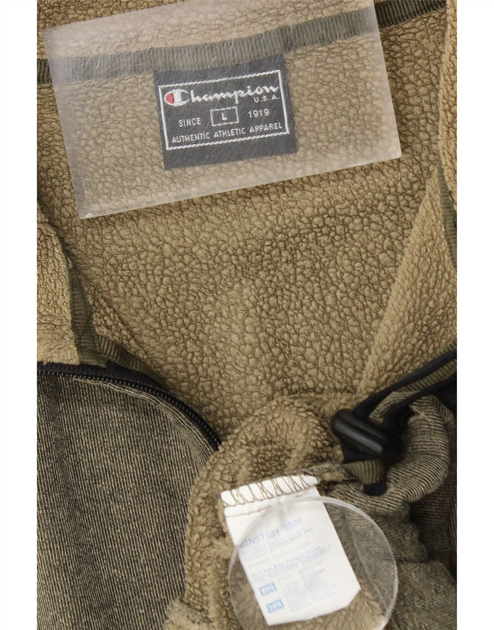 Męska kurtka dresowa Champion, duża, bawełniana khaki