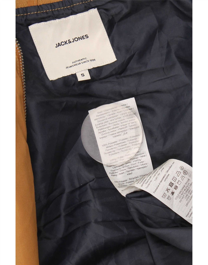 Męska kurtka bomberka Jack & Jones UK 36, mała, brązowa, poliester