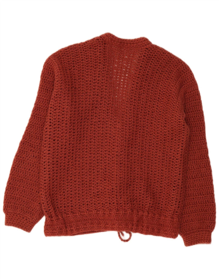 Sweter damski w stylu vintage, brytyjski 16, duży brązowy