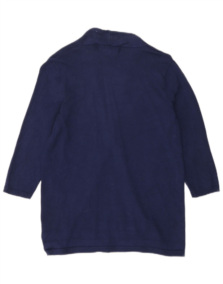 Damski sweter rozpinany z rękawem 3/4 Zara UK 12, średni granatowy