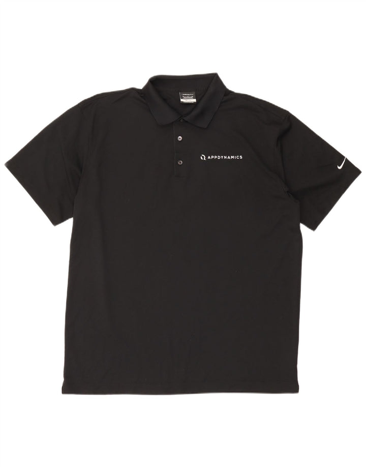Męska koszulka polo Nike Dri Fit XL, czarna, poliestrowa