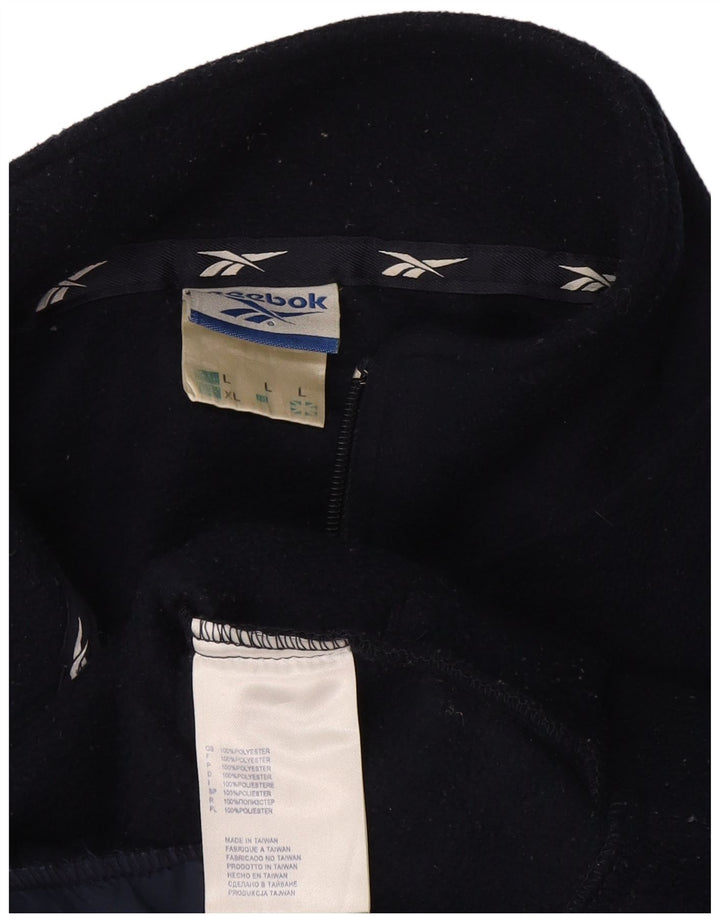 Męska kurtka polarowa Reebok UK 40, duża, granatowa, poliester