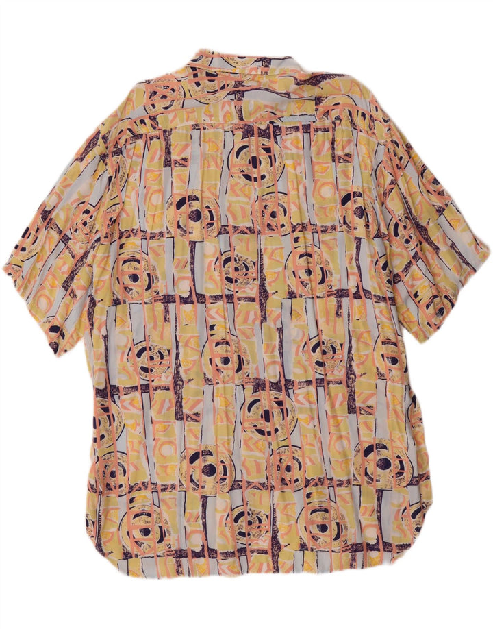 VINTAGE Mens Short Sleeve Shirt Large Multicoloured Geometric Vintage Vintage and Second-Hand Vintage from Messina Hembry 