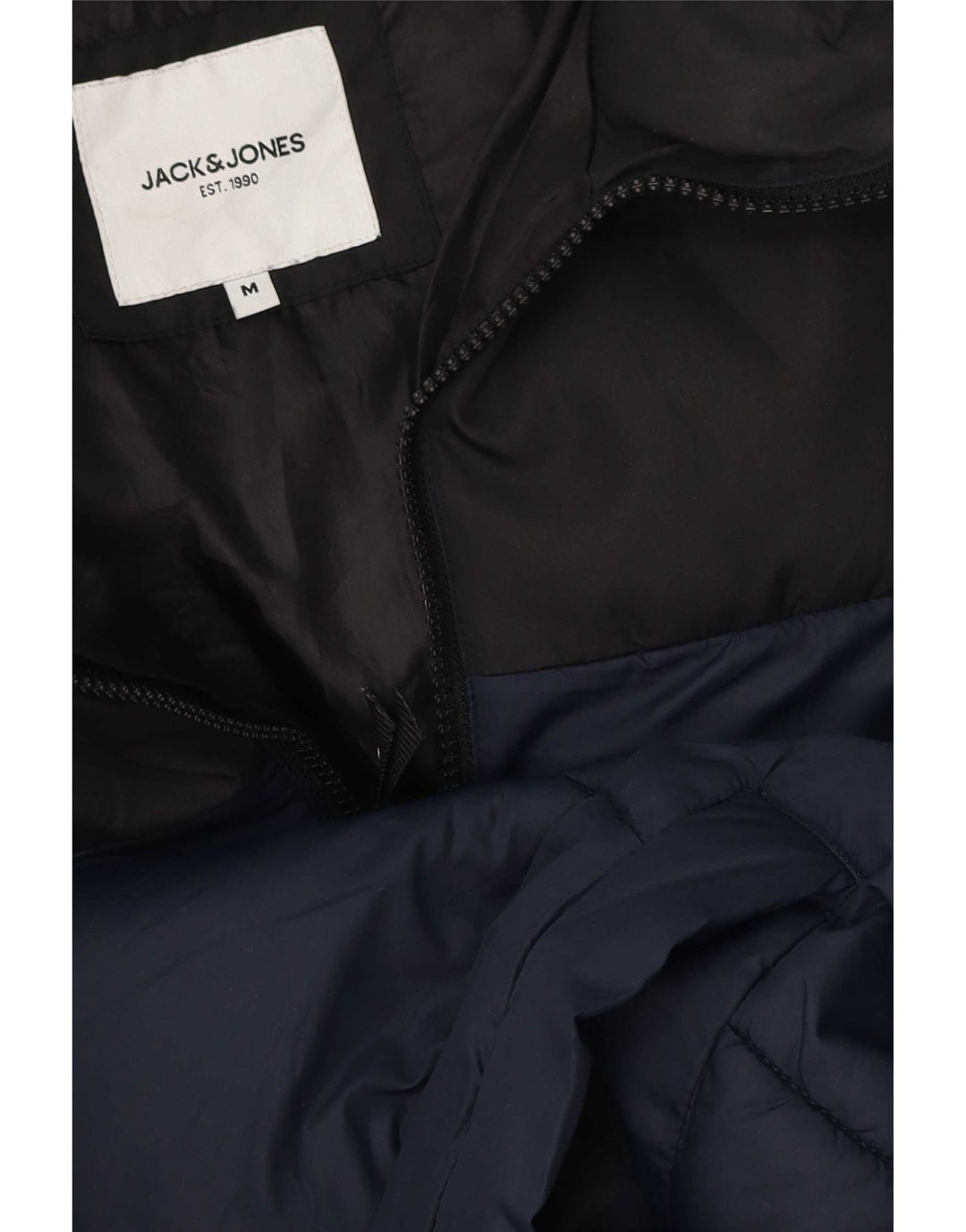Męska ocieplana kurtka Jack & Jones UK 38, średni granat, blok kolorów