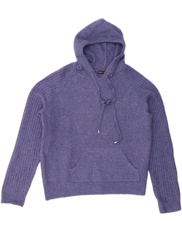 Damski sweter oversize Marks & Spencer z kapturem, UK 14, średni fiolet