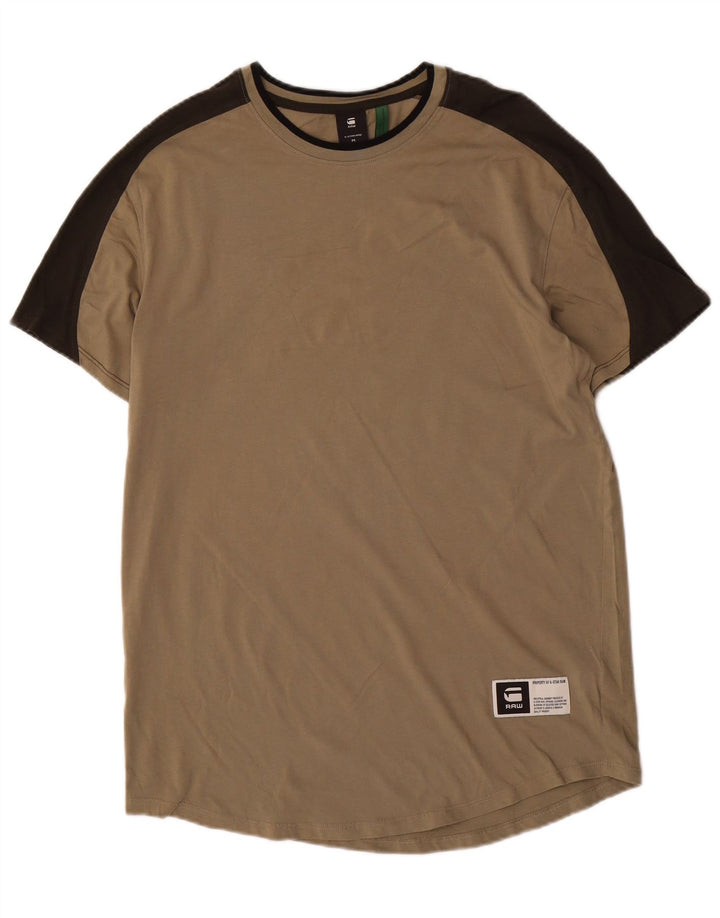 T-shirt męski G-Star, bawełniany, średniej wielkości khaki