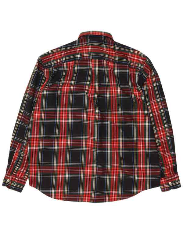 Vintage męska koszula flanelowa XL w czarną kratkę