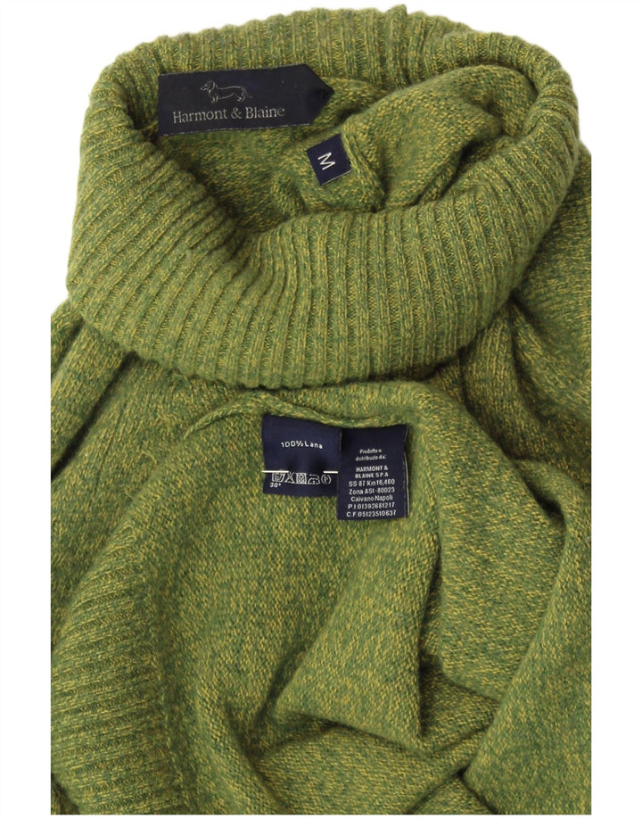 HARMONT & BLAINE Damski sweter z golfem UK 14, średni zielony