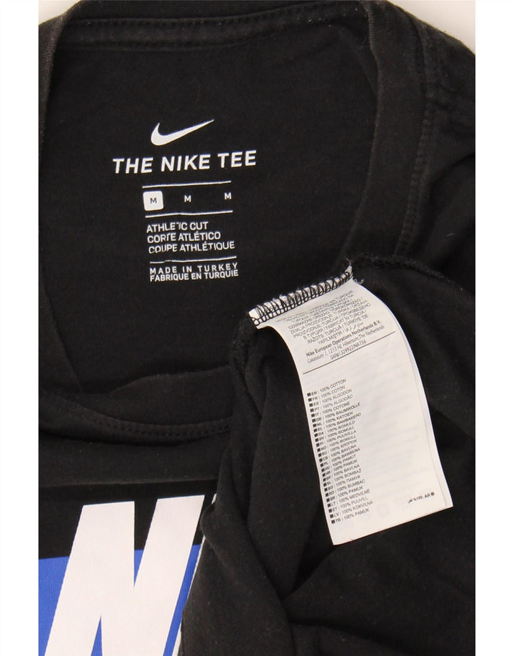 NIKE Mens Athletic Cut Graphic T-Shirt Top Medium Black Cotton Vintage Nike and Second-Hand Nike from Messina Hembry 