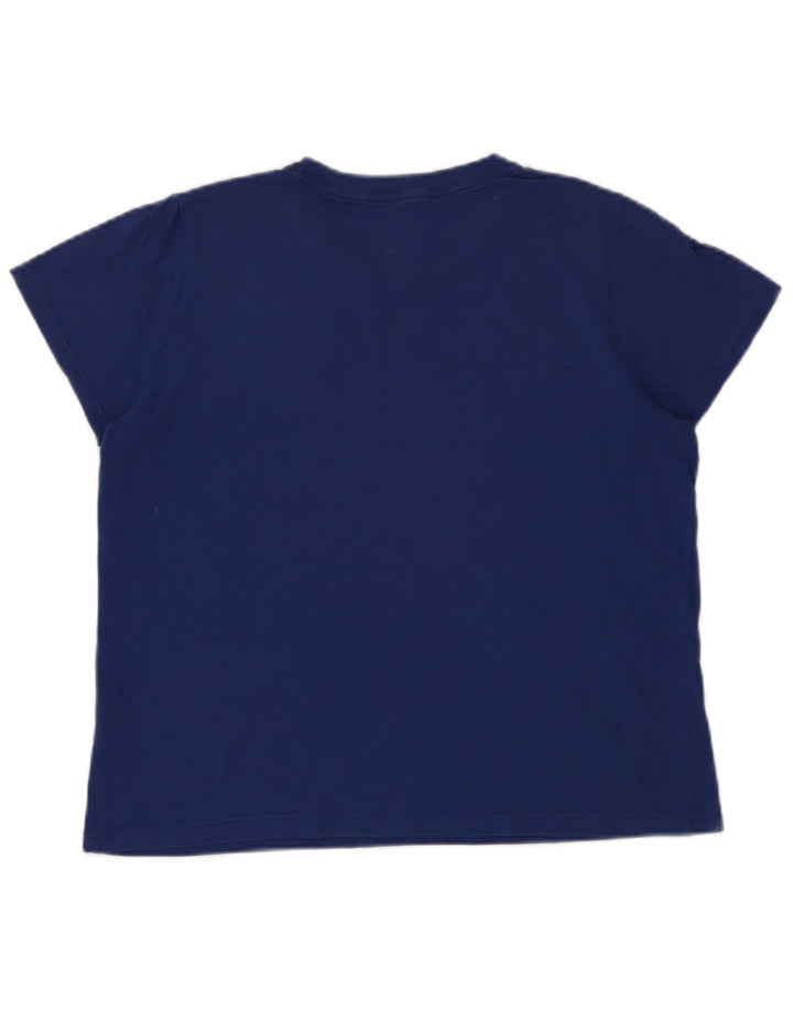 Damska koszulka oversize Lee Top UK 10 Small Blue Cotton