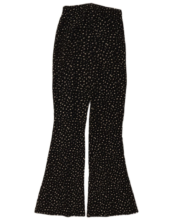 Spodnie damskie Topshop Flare UK 8 Small W26 L32 Czarne cętki