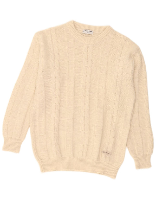 Męski sweter Pierre Cardin z dekoltem w łódkę, duży, beżowy