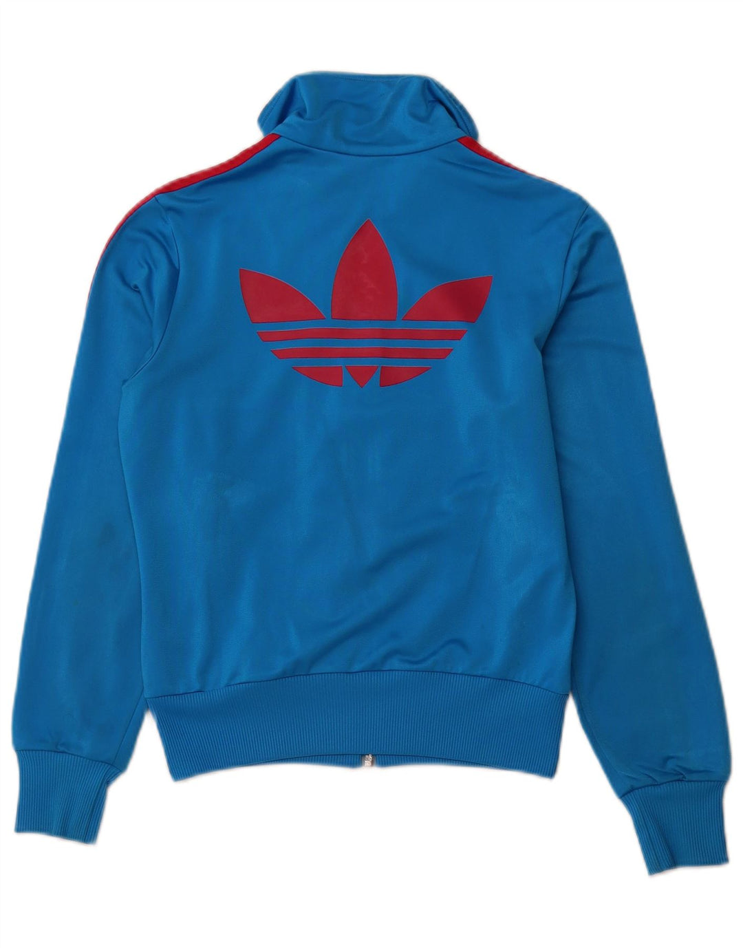 Damska bluza dresowa Adidas z grafiką, EU 36, mała, niebieska, poliester