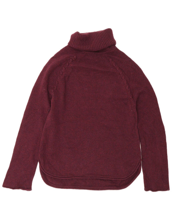 Sweter damski Jigsaw z okrągłym dekoltem UK 6 XS, bordowa wełna
