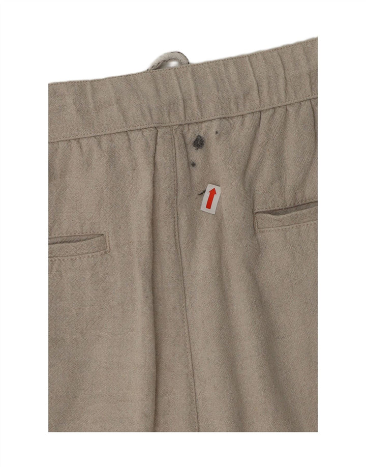 ZARA Womens Chino Shorts Medium W31 Beige Linen Vintage Zara and Second-Hand Zara from Messina Hembry 