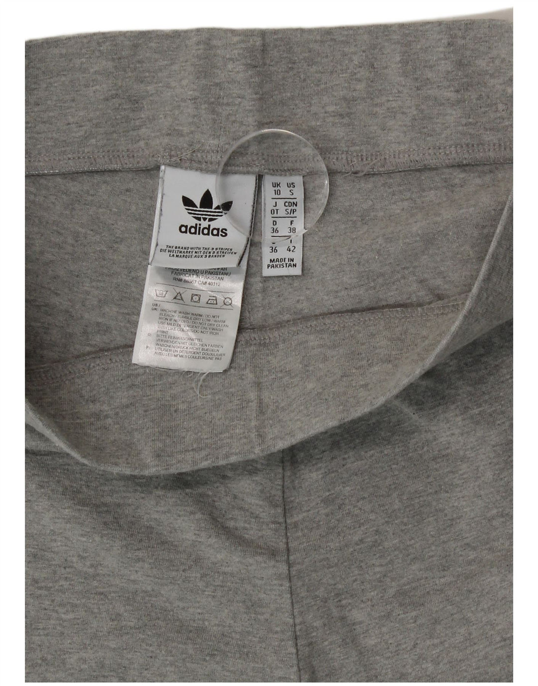 Legginsy Damskie Adidas UK 10 Małe Szare Bawełniane