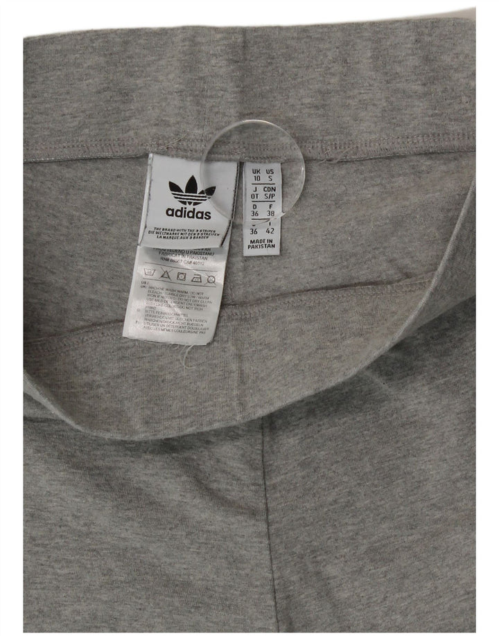 Legginsy Damskie Adidas UK 10 Małe Szare Bawełniane