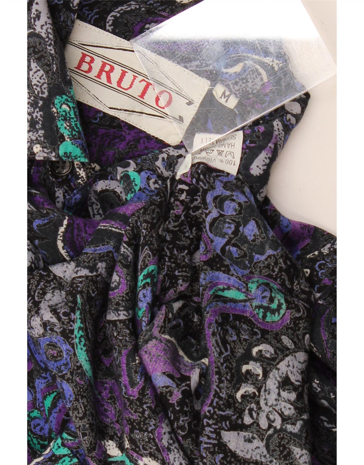 Koszula męska z krótkim rękawem VINTAGE, średnia wielokolorowa wiskoza Paisley