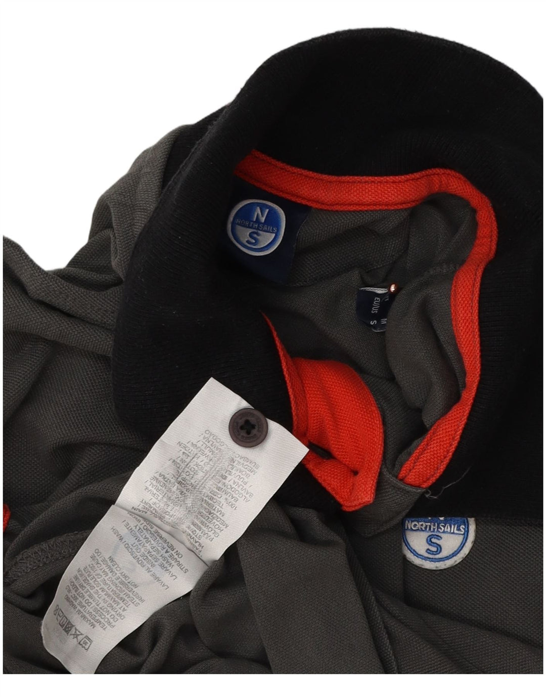 Męska koszulka polo North Sails, mała, szara, bawełniana