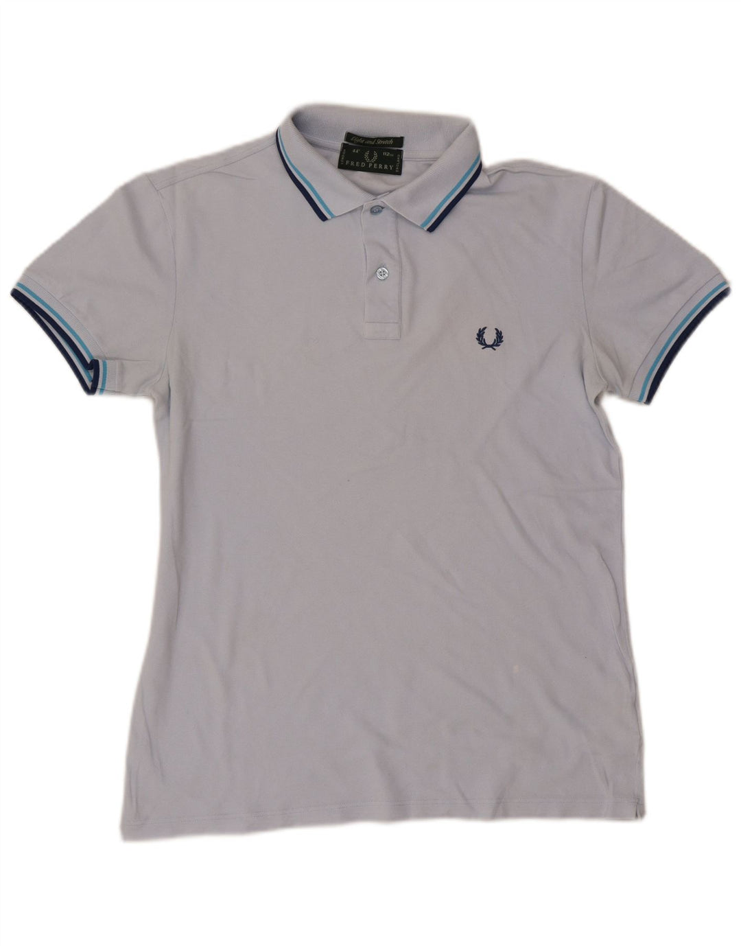 Męska koszulka polo Fred Perry, bawełniana w średnie niebieskie paski