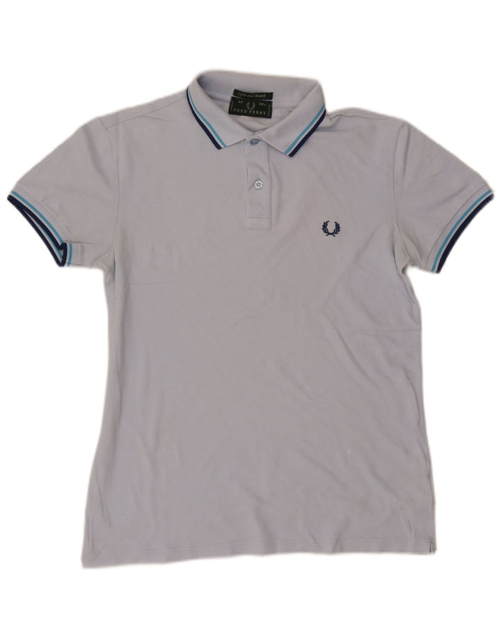 Męska koszulka polo Fred Perry, bawełniana w średnie niebieskie paski